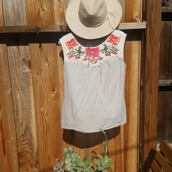 Anthropologie Tops - Embroidered Anthro Top